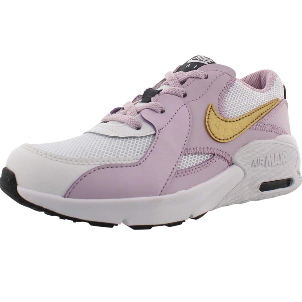 Nike air max girls 13.5 C iced lilac purple and gold running shoes